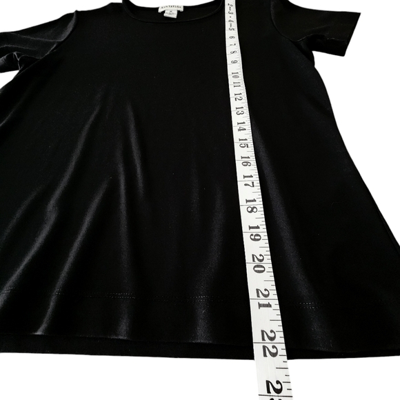 Ann Taylor Black Short Sleeve T-Shirt Women Size M - Picture 6 of 7